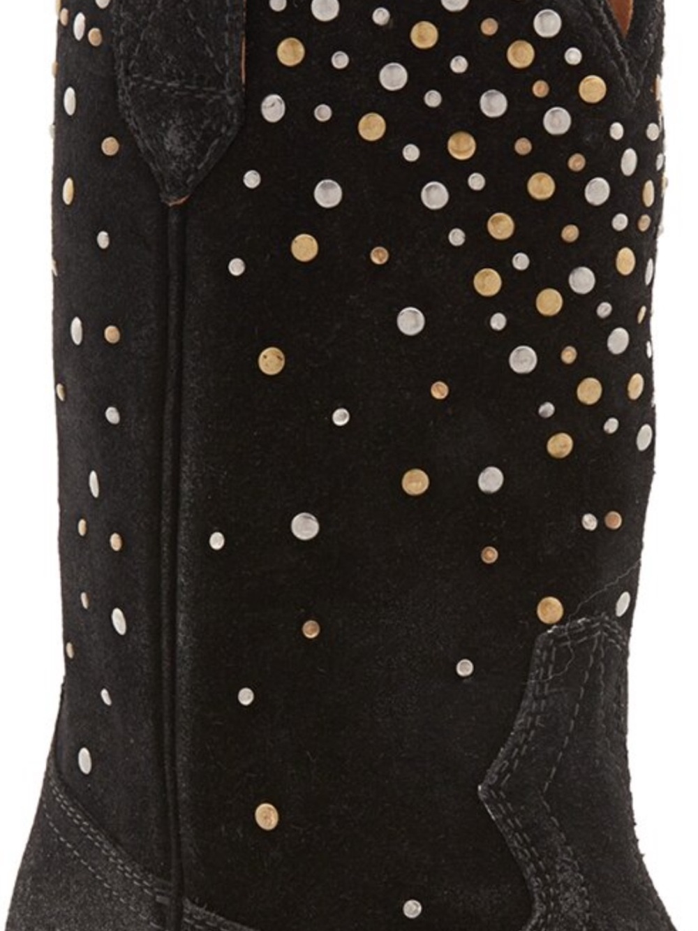 Frye Black Suede Studded Western Boot NWT - Picture 2 of 9